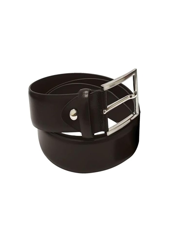 Natucci Brown Leather Belt, 35 mm Wide